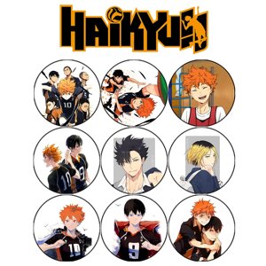 Значок аніме Хіната Кагеяма Волейбол Haikyu 1 шт (w085)