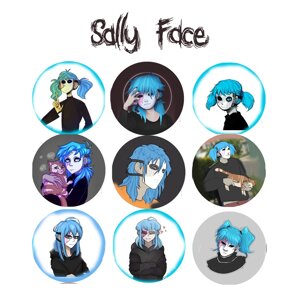 Значок Крипіпаста Саллі Фейс Sally Face 1 шт (w023)