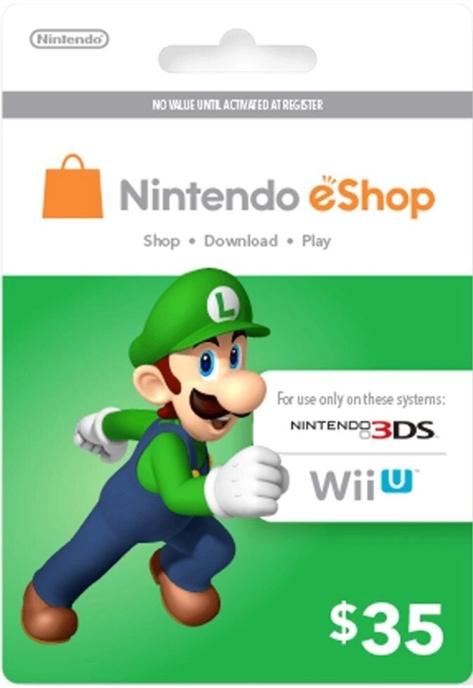 Карта поповнення Nintendo eShop Card $ 35 (USA) від компанії Інтернет-магазин «Game Cards» - фото 1