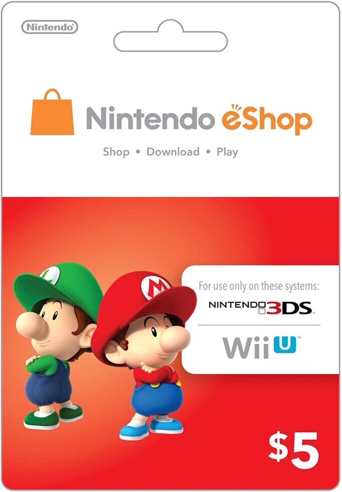 Карта поповнення Nintendo eShop Card $ 5 (USA) від компанії Інтернет-магазин «Game Cards» - фото 1