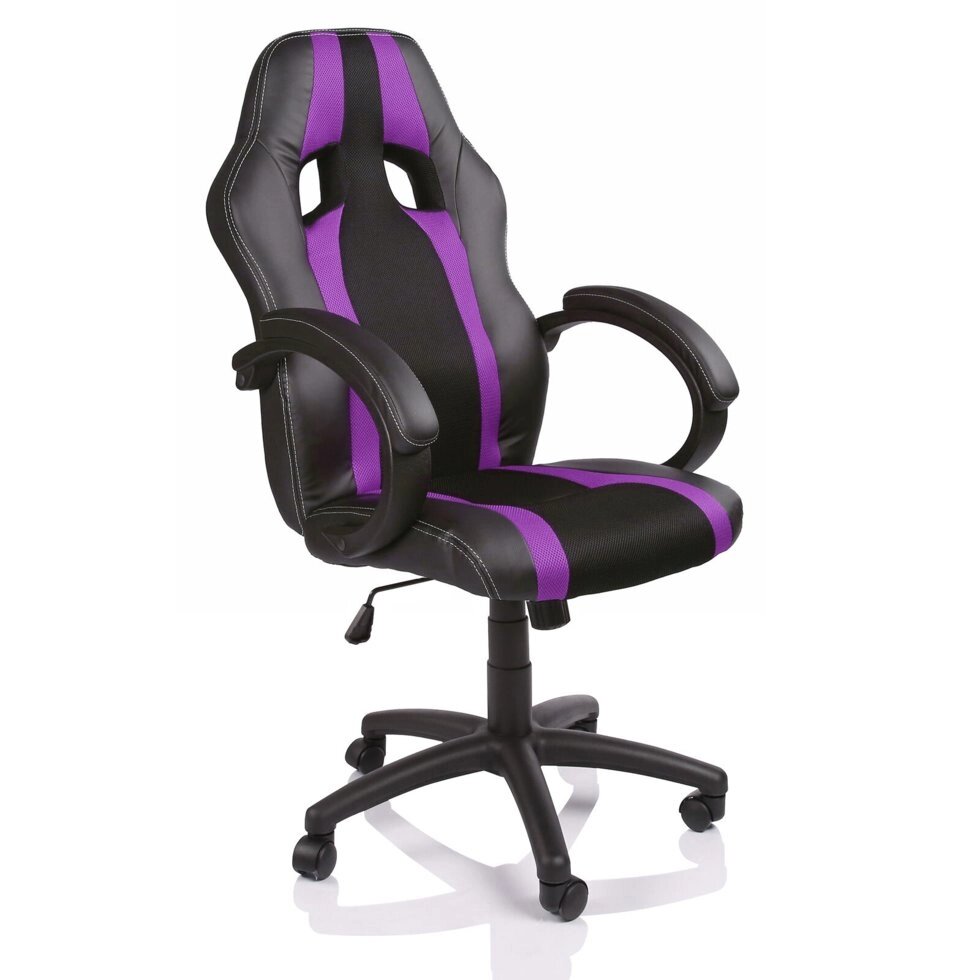 Кресло компьютерное TRESKO RS-020 Черный/Фиолетовый ##от компании## Интернет-магазин «Game Cards» - ##фото## 1