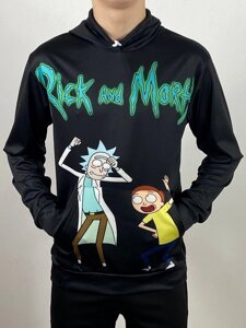 3D Кофта з принтом Rick and Morty Чорний