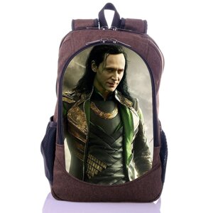 Рюкзак з принтом Локі Марвел Бог (backpack085)