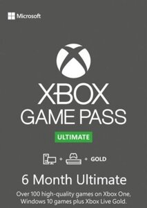Підписка Xbox Game Pass Ultimate на 6 місяців (Xbox / Win10) | Всі Країни (инф.-консульт. Послуга)