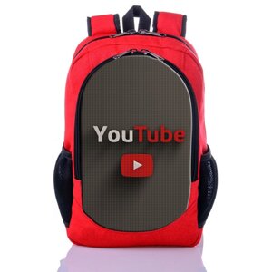 Рюкзак з принтом Ютубі YouTube (backpack024)