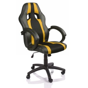 Крісло комп'ютерне TRESKO RS-020 Чорний / Жовтий