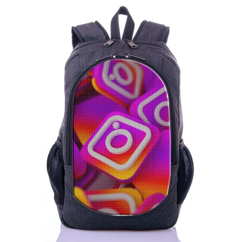 Рюкзак с принтом Инстаграм (backpack023) ##от компании## Интернет-магазин «Game Cards» - ##фото## 1