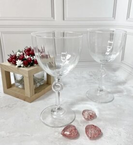 Набір скляних келихів Pasabahce Amore для вина на високій ніжці 270 мл 2 шт (440303)