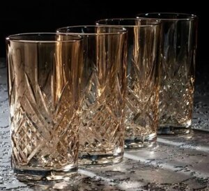 Набір високих склянок Luminarc Зальцбург Золотий мед 380 мл 4 шт (P9311)