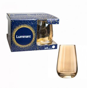 Набір високих склянок Luminarc Золотий мед 350 мл 4 шт (P9305)