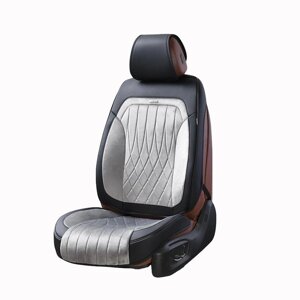 Чохли 3D з алькантари Elegant Modena на передні та задні сидіння автомобіля EL 700 133 сірі