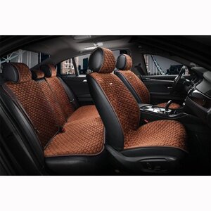 Накидки на сидіння автомобіля Elegant Palermo EL 700 105 передні та задні коричневого кольору