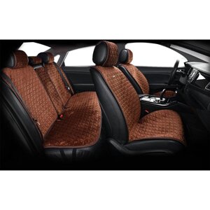 Накидки на сидіння автомобіля Elegant Milano EL 700 305 передні та задні коричневого кольору