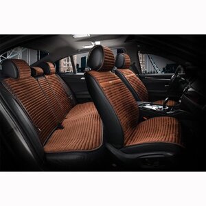 Накидки на сидіння автомобіля Elegant Napoli EL 700 115 передні та задні коричневого кольору