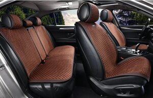 Накидки з алькантари на сидіння авто Elegant Trento коричневого кольру EL 700 615