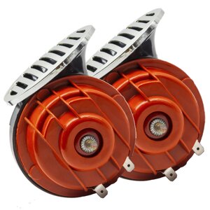 Сигнал звуковий «равлик» 12V 2-тоновий Elegant Compact EL 100 745 чорно-червоний, кришка хром в Івано-Франківській області від компанії Интернет магазин автотоваров Avtostyl