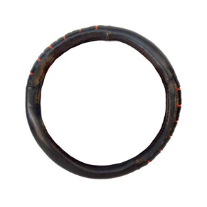 Чохол на кермо 40 см L чорний із червоними рельєфними вставками Elegant Plus EL 105 486