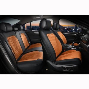 Чохли 3D з алькантари Elegant Modena на передні та задні сидіння автомобіля EL 700 137 коричневі