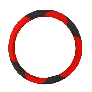 Чохол на кермо 40 см L чорно-червоний Elegant Plus EL 105 481