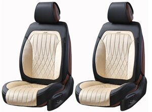 Чохли на передні сидіння автомобіля 3D екошкіра та алькантара Elegant Modena EL 700 234 бежевого кольору