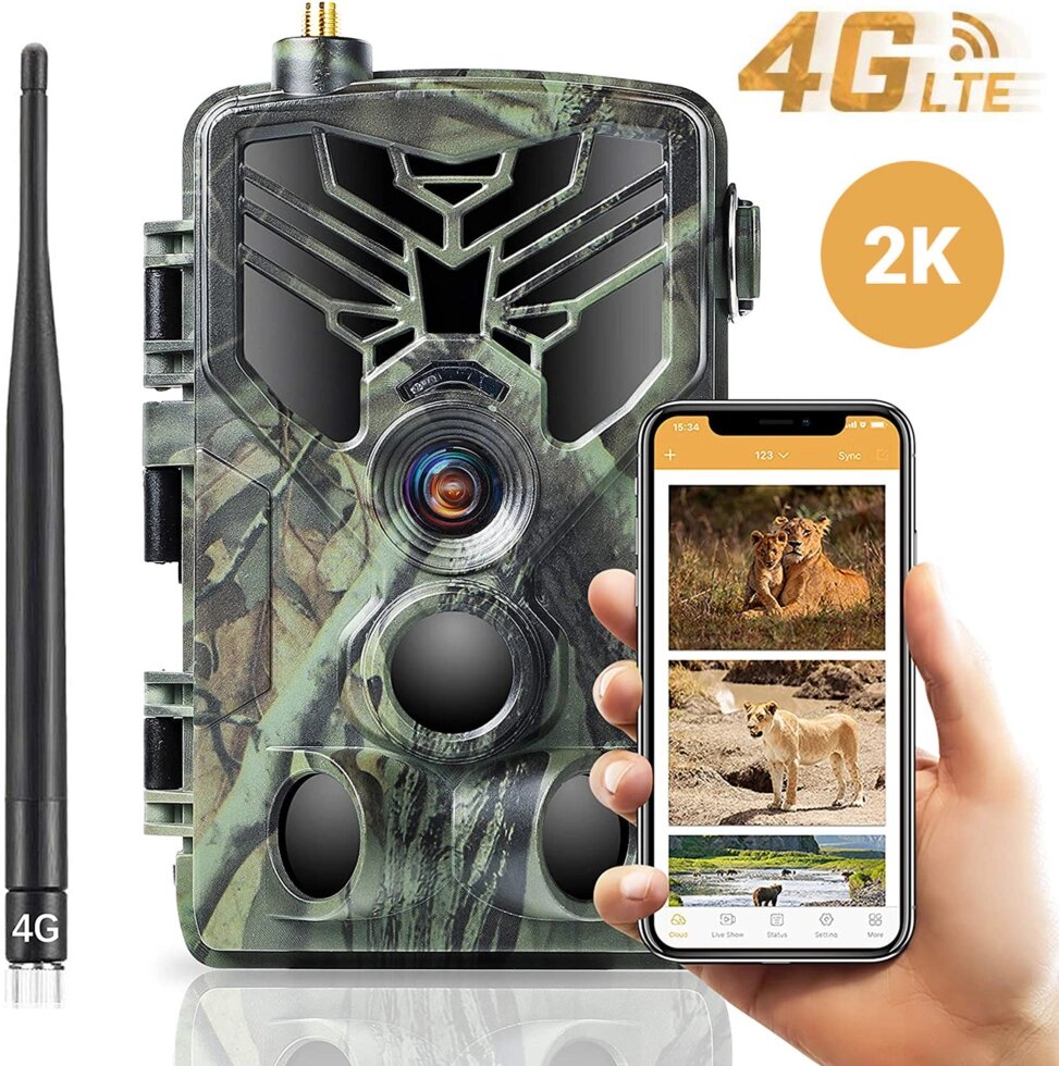 4G / APP Фотопастка, камера для полювання Suntek HC-810plus, 2K , 30Мп, з додатком iOS / Android від компанії Гаджет Гік - Магазин гаджетів - фото 1