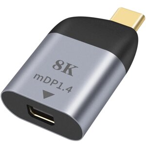 Адаптер, конвертер з Type-C на mini DisplayPort (mDP1.4) для передачі 8K/60Hz відео Addap UC2MDP-01, перехідник для