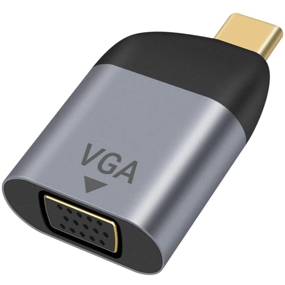 Адаптер, конвертер з Type-C на VGA для передачі відео Addap UC2VGA-01, перехідник для ноутбука, проектора, телевізора, від компанії Гаджет Гік - Магазин гаджетів - фото 1