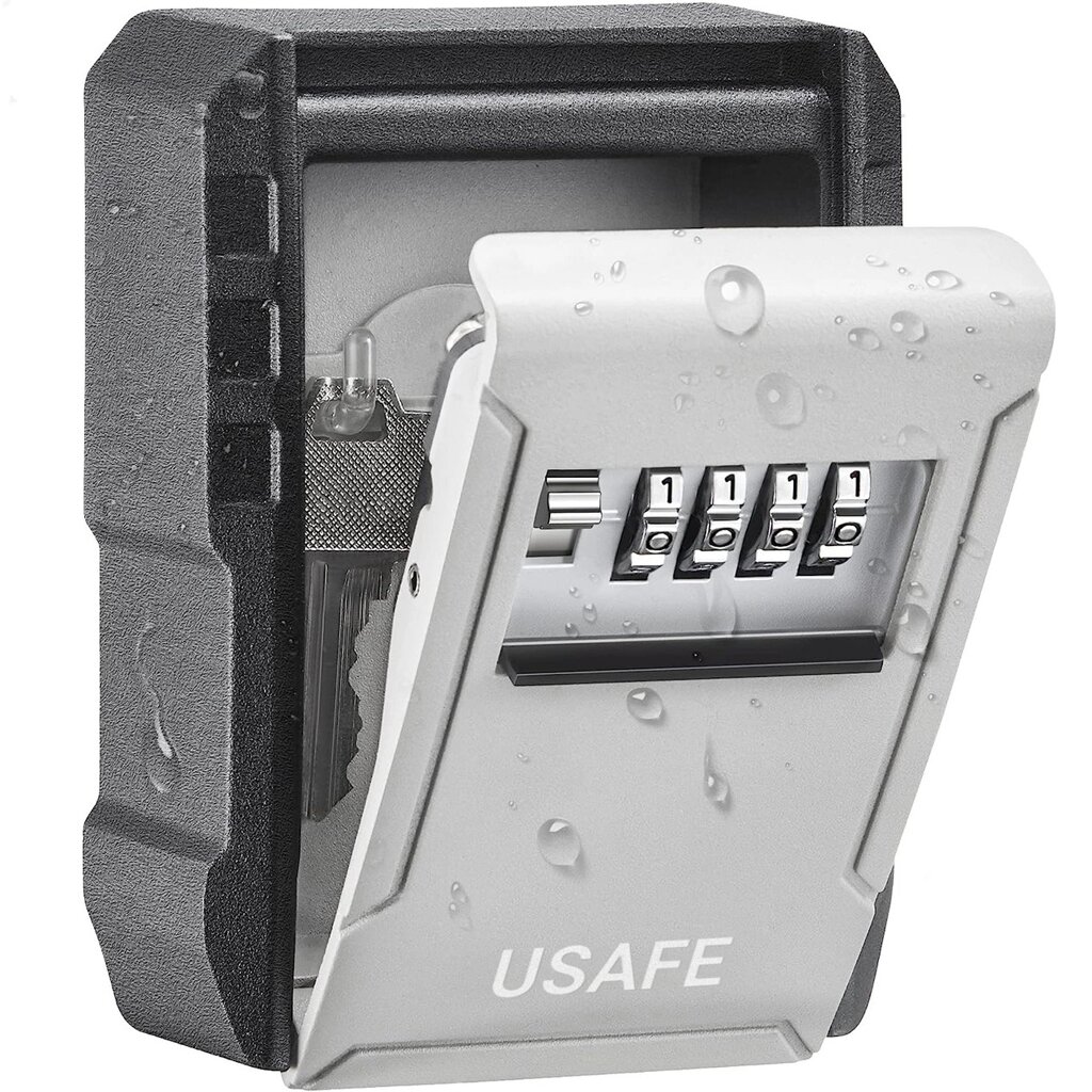 Антивандальний зовнішній міні сейф для ключів uSafe KS-09, з кодовим замком, настінний, Сірий від компанії Гаджет Гік - Магазин гаджетів - фото 1