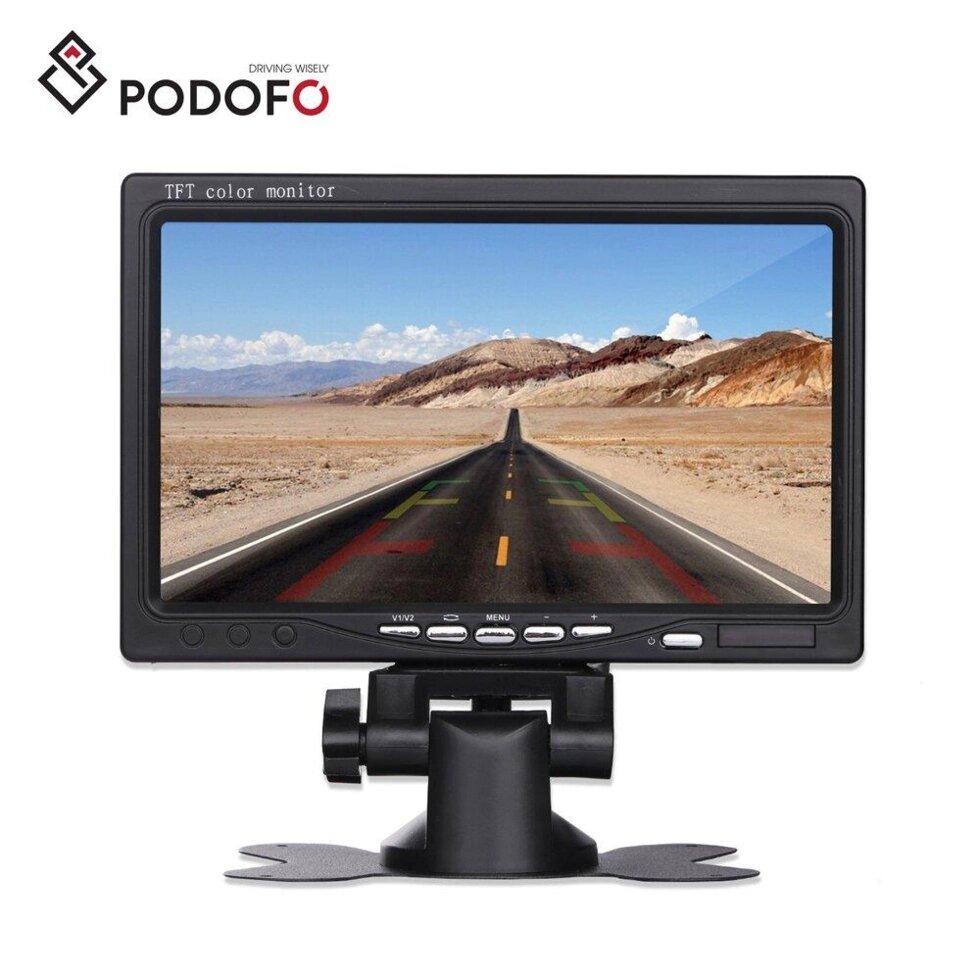 Автомобільний монітор 7 "для камери заднього виду Podofo K0106, 1024х600, AV, VGA, HDMI від компанії Гаджет Гік - Магазин гаджетів - фото 1
