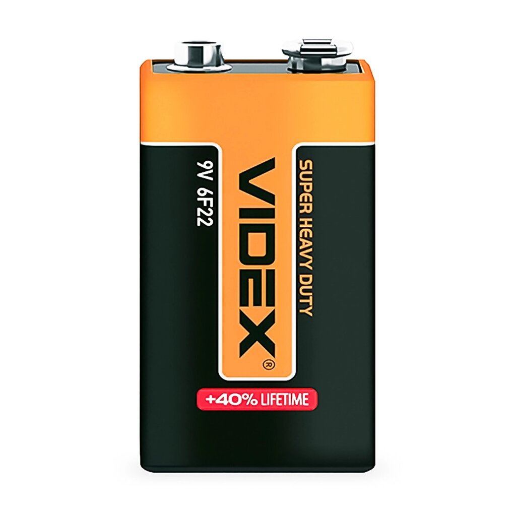 Батарейка сольова Videx 6F22/9V Крона від компанії Гаджет Гік - Магазин гаджетів - фото 1