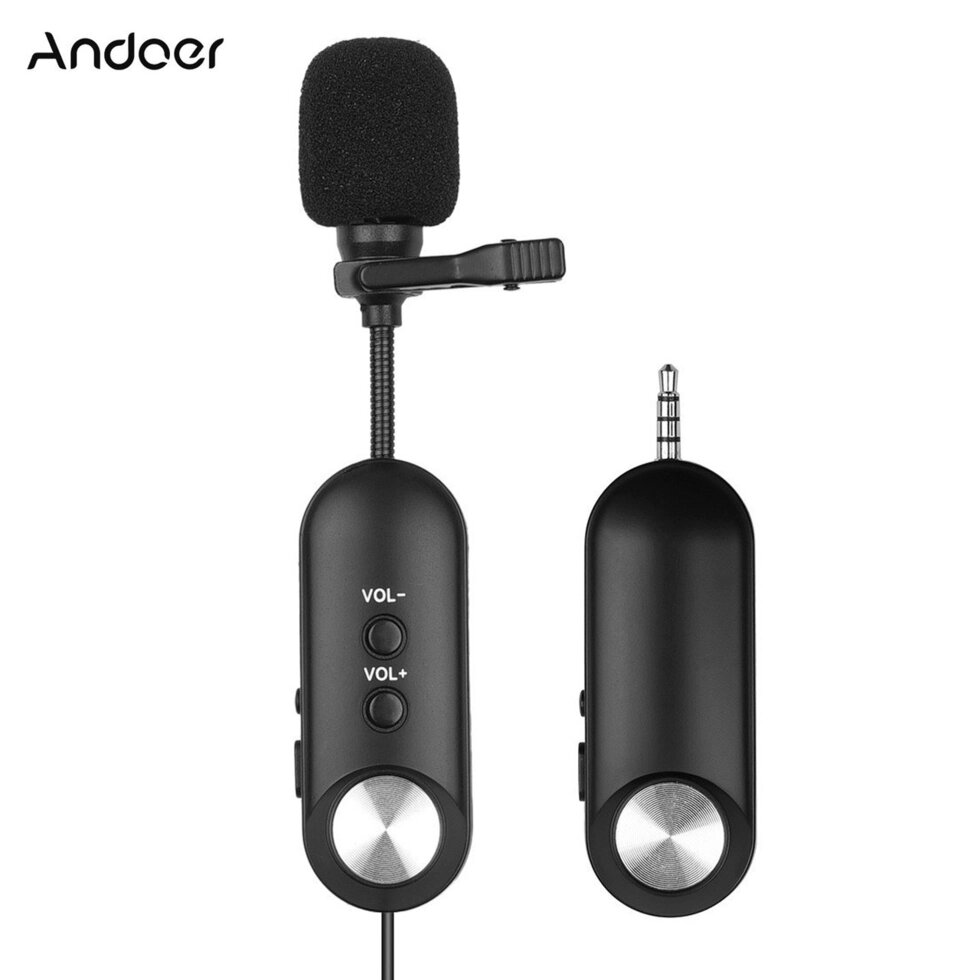 Бездротовий петличний мікрофон Andoer BM-02 для телефону | смартфона, до 20 метрів від компанії Гаджет Гік - Магазин гаджетів - фото 1