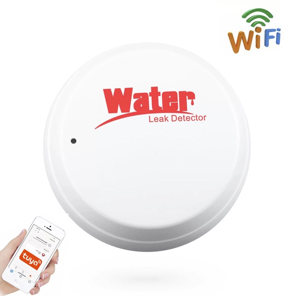 Бездротовий Wi-Fi датчик протікання води USmart LWS-02w, датчик затоплення з підтримкою Tuya, Android & iOS від компанії Гаджет Гік - Магазин гаджетів - фото 1