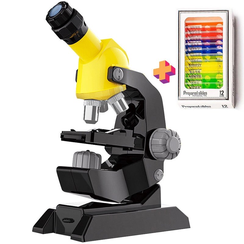 Дитячий науковий набір: мікроскоп OEM 0046A до 1200х + біологічні мікропрепарати від компанії Гаджет Гік - Магазин гаджетів - фото 1
