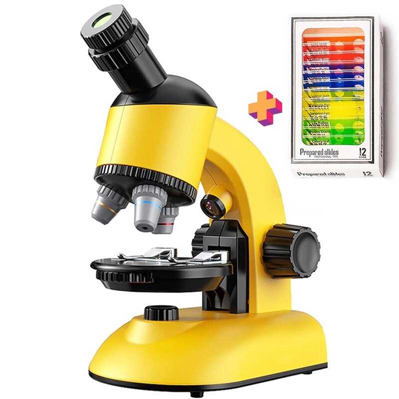 Дитячий науковий набір: мікроскоп OEM 0027B до 640х + біологічні мікропрепарати від компанії Гаджет Гік - Магазин гаджетів - фото 1