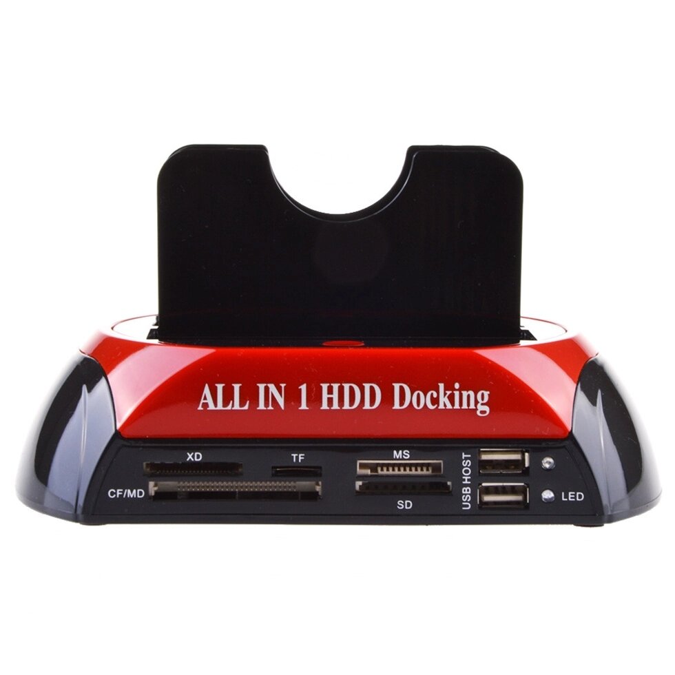 Док-станція для жорстких дисків Addap PH-0875 | SATA + IDE з подвійним слотом / кардридером / USB 2,0 від компанії Гаджет Гік - Магазин гаджетів - фото 1