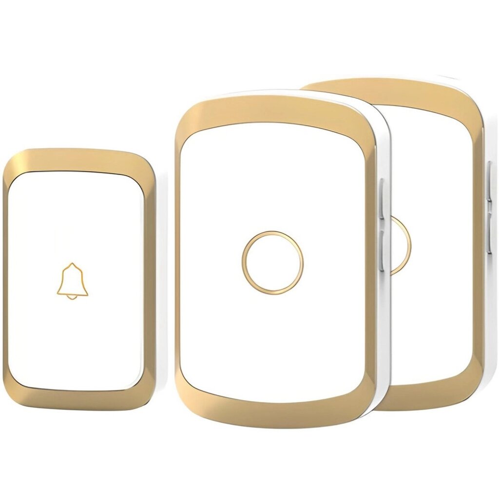 Дверний дзвінок бездротовий Digital Lion WDB-01-2, з 2-ма приймачами, до 300 метрів, золотий від компанії Гаджет Гік - Магазин гаджетів - фото 1