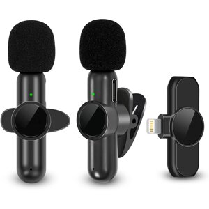 Подвійний бездротовий петличний Lightning мікрофон Savetek P28-2 для iPhone, iPad, Macbook, 2.4 ГГц