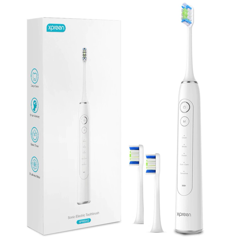 Електрична зубна щітка звукового типу Xpreen XPRE012, перезаряджувана, 5 режимів від компанії Гаджет Гік - Магазин гаджетів - фото 1