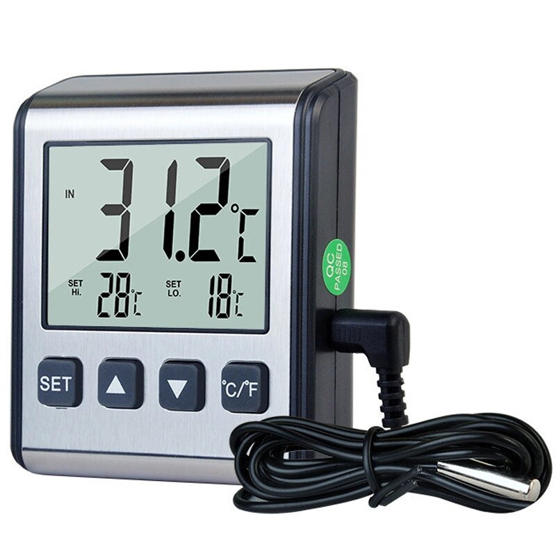 Електронний цифровий термометр для акваріума OEM CX-6552 з РК-дисплеєм та сигналізатором температури від компанії Гаджет Гік - Магазин гаджетів - фото 1