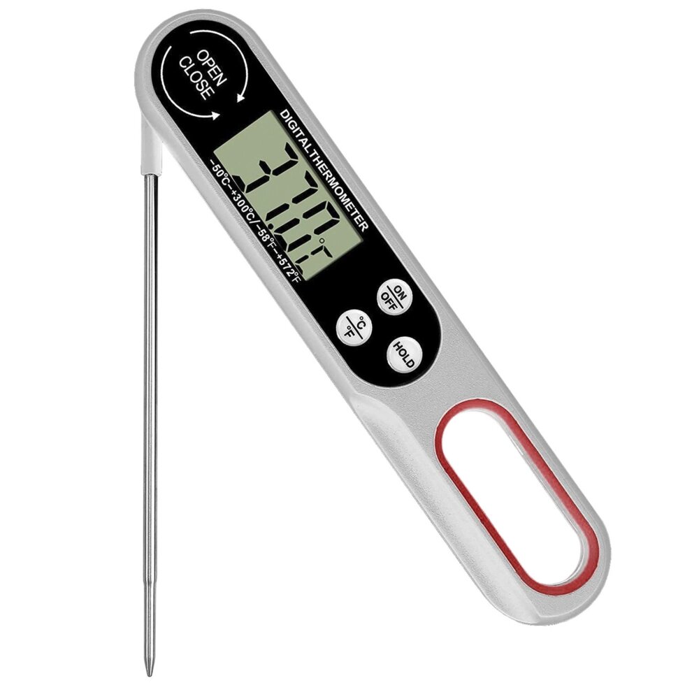 Електронний кухонний термометр | кулінарний щуп UChef B1008 зі складним зондом, Білий від компанії Гаджет Гік - Магазин гаджетів - фото 1