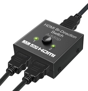 HDMI розгалужувач двонаправлений Bi-Direction Switch на 2 порти Addap HVS-03 | перемикач + комутатор 2 в 1