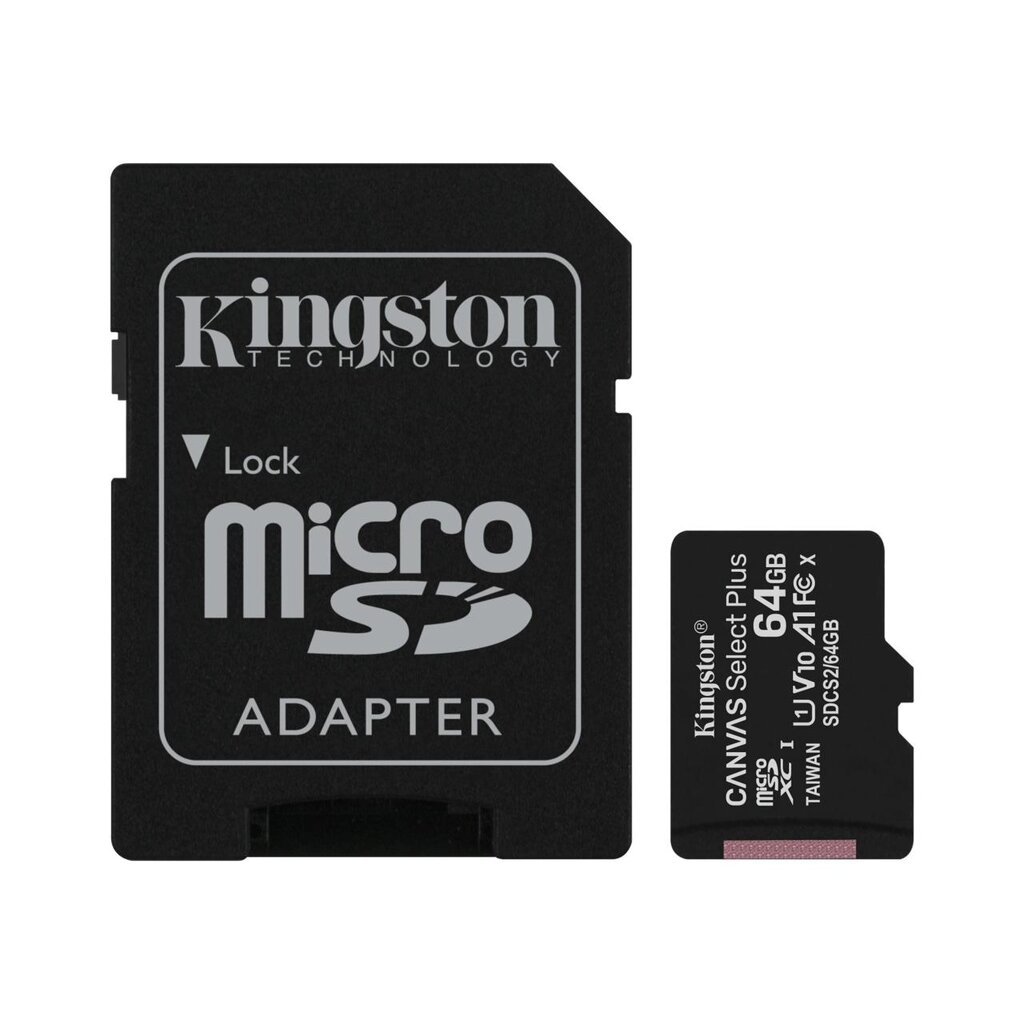 Карта памяти Kingston 64Gb, micro SD, Class 10, Canvas Select Plus від компанії Гаджет Гік - Магазин гаджетів - фото 1