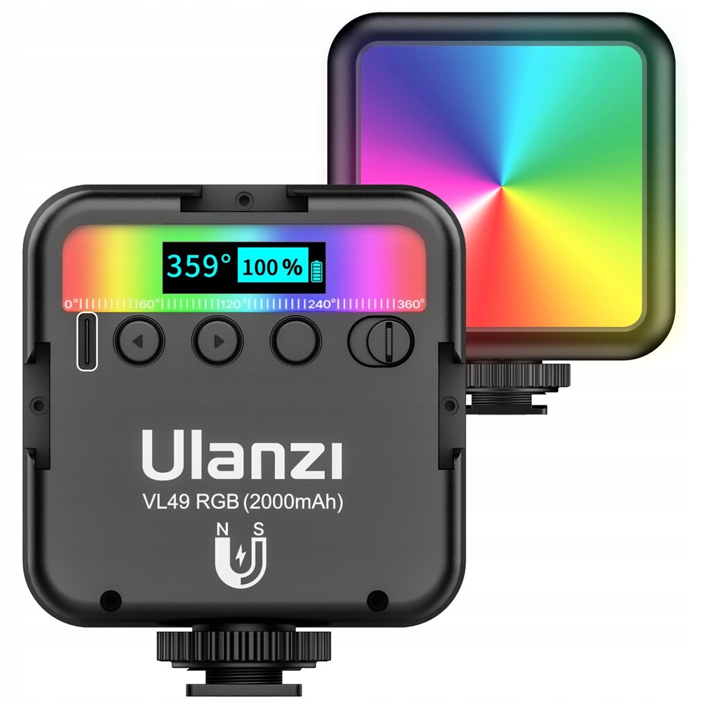 Кольорове RGB накамерне світло Ulanzi VL49 RGB | Портативна світлодіодна панель для відео від компанії Гаджет Гік - Магазин гаджетів - фото 1