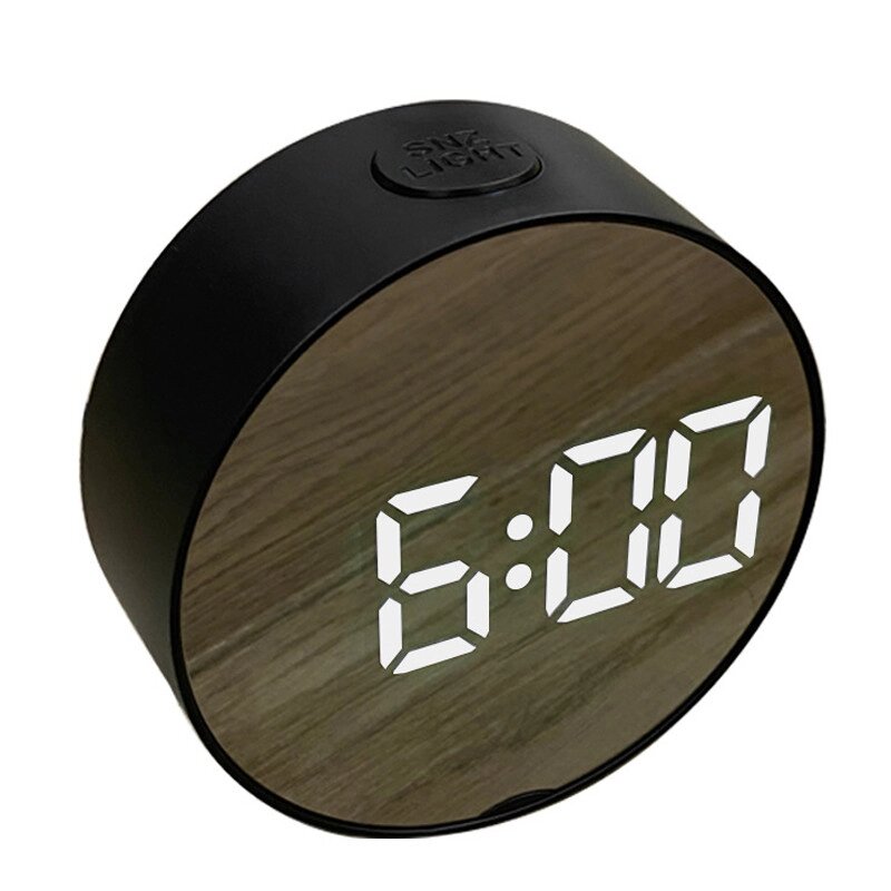 Настільний електронний LED годинник DT 6505 з дзеркальним дисплеєм, круглий від компанії Гаджет Гік - Магазин гаджетів - фото 1