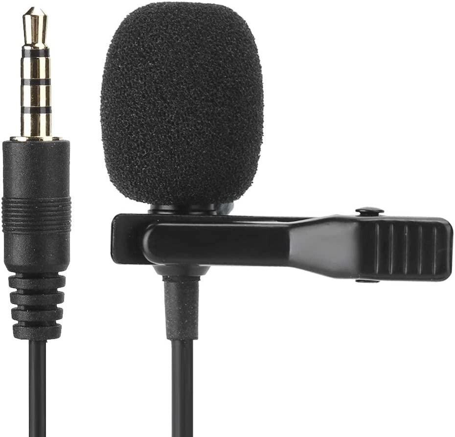 Петличний мікрофон для запису аудіо Andoer, петличка для смартфона, камери, ПК від компанії Гаджет Гік - Магазин гаджетів - фото 1