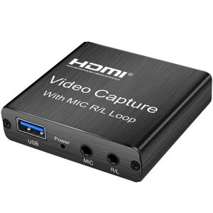 Внешняя карта видеозахвата HDMI - USB для стримов, записи экрана Addap VCC-03, для ноутбука, ПК