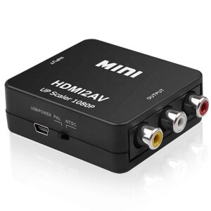 Конвертер видеосигнала AV to HDMI видео + аудио Full HD 1080P Addap AV2HDMI