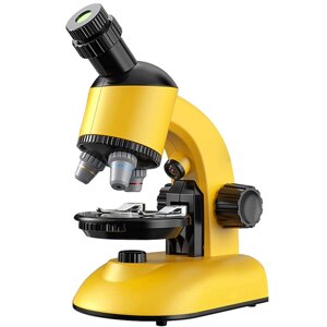 Качественный детский микроскоп для ребенка OEM 0027B с увеличением до 640х, Желтый