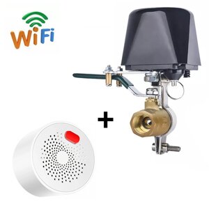 WiFi Комплект захисту від витоку газу USmart | електропривод SM-01w + датчик газу NGD-01w, Tuya, DN15, 1/2 "