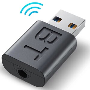 Бездротовий звуковий адаптер Bluetooth 5.0, аудіо приймач + передавач 2в1 Addap UBA-02